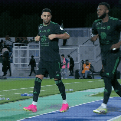 Soccer Player In Riyadh Jersey Running GIF
