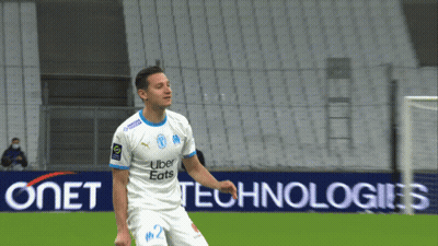 Soccer Player In Uber Eats Jersey On Field GIF