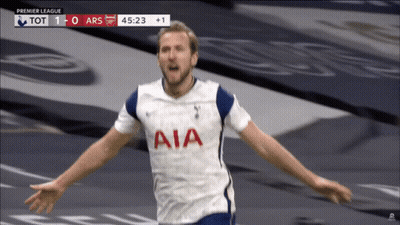 Soccer Player In White AIA Jersey Celebrates GIF