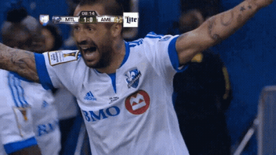 Soccer Player In White And Blue Jersey GIF
