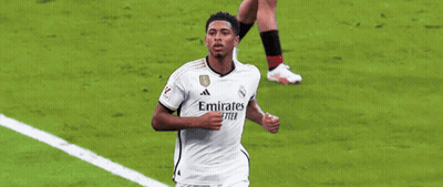 Soccer Player In White Emirates Fly Better Shirt GIF