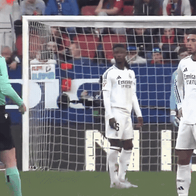 Soccer Player In White Emirates Jersey In Front Of Goal GIF