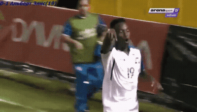 Soccer Player In White Jersey Number 19 GIF