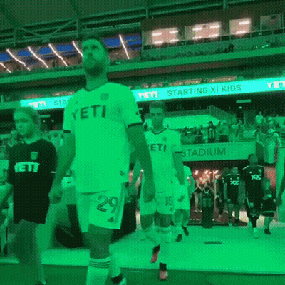 Soccer Player In White Jersey Number 29 Leaving Stadium GIF