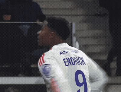 Soccer Player In White Jersey Number 9 GIF