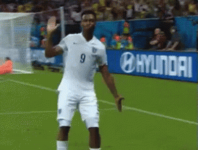 Soccer Player In White Jersey Number 9 GIF