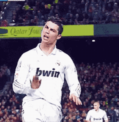 Soccer Player In White Jersey With Bwin GIF