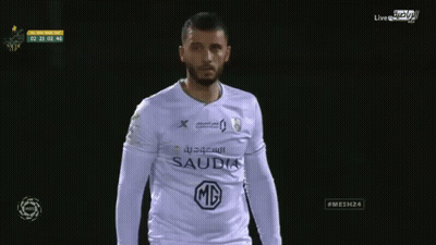 Soccer Player In White Saudia Jersey GIF