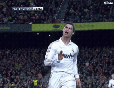 Soccer Player In White Shirt Celebrating Goal With Win GIF
