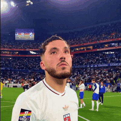 Soccer Player In White Shirt Saying Ligue 1 GIF