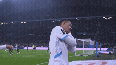 Soccer Player In White Shirt With Blue Stripe Saying UEFA GIF