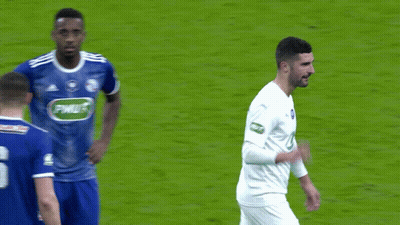 Soccer Player In White Shirt With Green CX Logo GIF