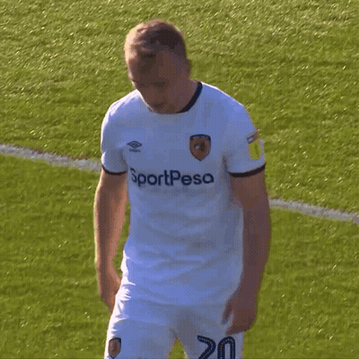 Soccer Player In White Sportpesa Shirt GIF