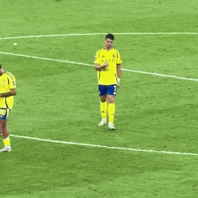 Soccer Player In Yellow Adidas Jersey GIF