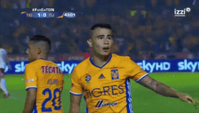 Soccer Player In Yellow And Blue Jersey GIF