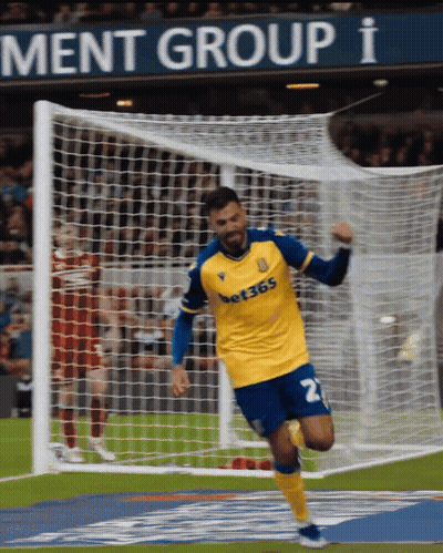 Soccer Player In Yellow And Blue Jersey Number 2 GIF