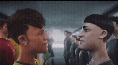 Soccer Player In Yellow And Green Jersey GIF