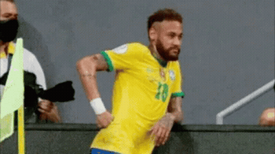 Soccer Player In Yellow And Green Jersey GIF