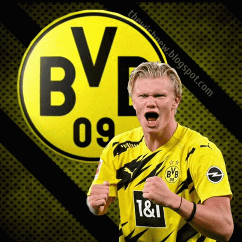 Soccer Player In Yellow BVB Jersey GIF