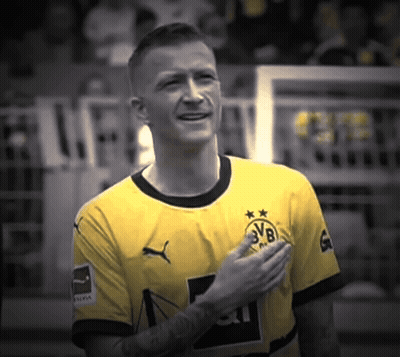 Soccer Player In Yellow BVB Jersey GIF