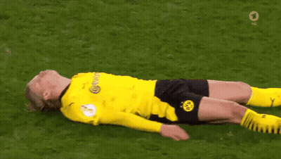 Soccer Player In Yellow BVB Jersey GIF
