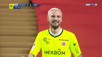 Soccer Player In Yellow Hexaom Jersey GIF