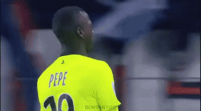 Soccer Player In Yellow Jersey Named Pepe GIF