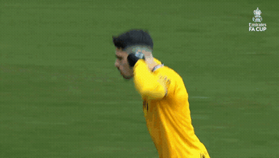 Soccer Player In Yellow Jersey Number 1 GIF