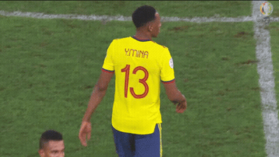 Soccer Player In Yellow Jersey Number 13 GIF