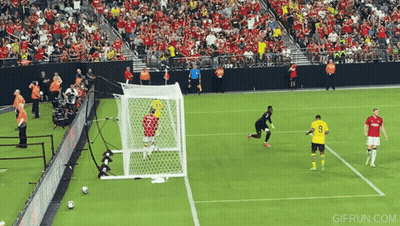 Soccer Player In Yellow Jersey Number 9 GIF