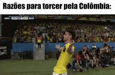 Soccer Player In Yellow Jersey Razões Para Torcer Pela Colombia GIF