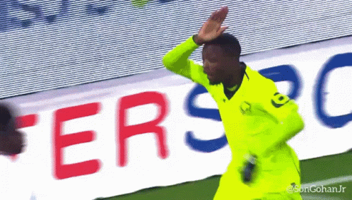 Soccer Player In Yellow Jersey Saying Persc GIF