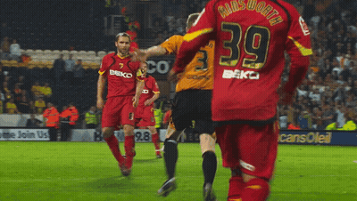 Soccer Player In Yellow Jersey Saying Sky GIF