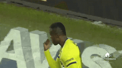 Soccer Player In Yellow Jersey With Always Sleeve GIF