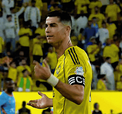 Soccer Player In Yellow Jersey With EC Armband GIF