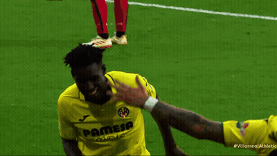 Soccer Player In Yellow Pamesa Shirt GIF