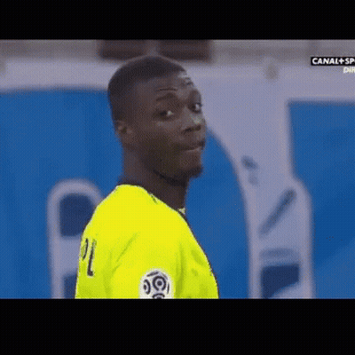 Soccer Player In Yellow Shirt Number 1 GIF