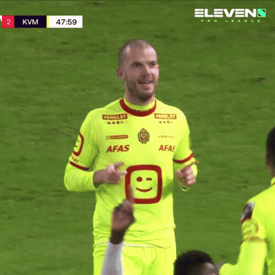 Soccer Player In Yellow Shirt With AFAS GIF