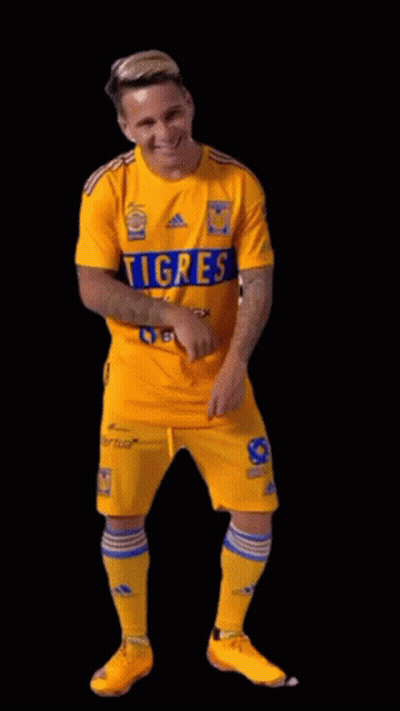 Soccer Player In Yellow Shirt With TG GIF