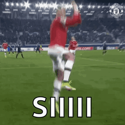 Soccer Player Jumping In Air With Siiiii GIF