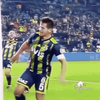 Soccer Player Jumping In Avis Shirt GIF