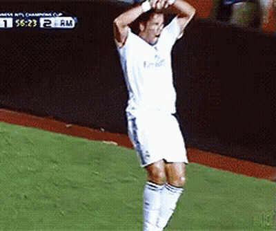 Soccer Player Jumping In Front Of Scoreboard Saying 12 Rm GIF