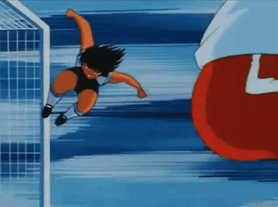 Soccer Player Jumping Over Goal GIF