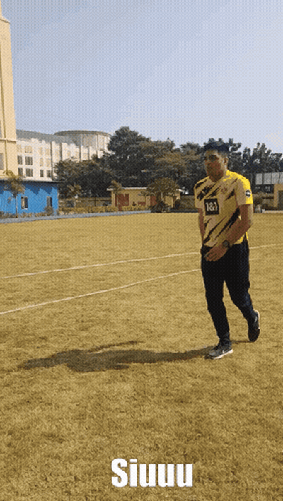 Soccer Player Jumping Siuuu GIF