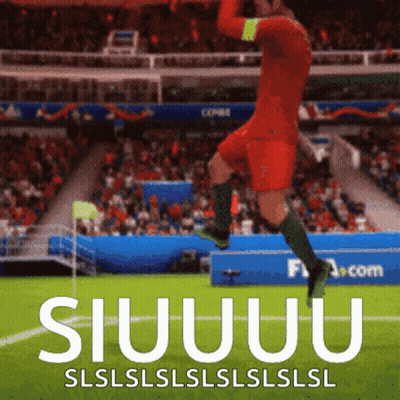 Soccer Player Jumping Siuuuu GIF