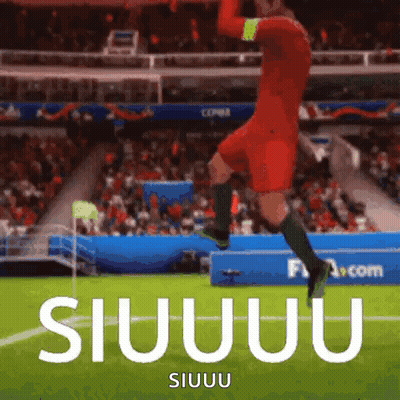 Soccer Player Jumping With Siuuu GIF