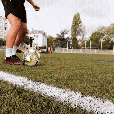 Soccer Player Kicking Ball GIF