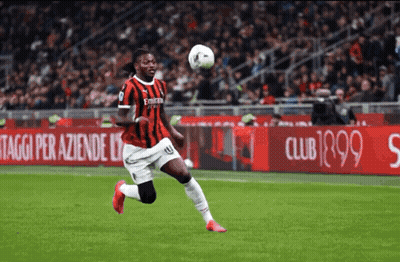 Soccer Player Kicking Ball Before Club 1899 Advertisement GIF