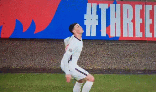Soccer Player Kicking Ball Before #Three Banner GIF