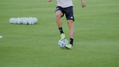Soccer Player Kicking Ball GIF
